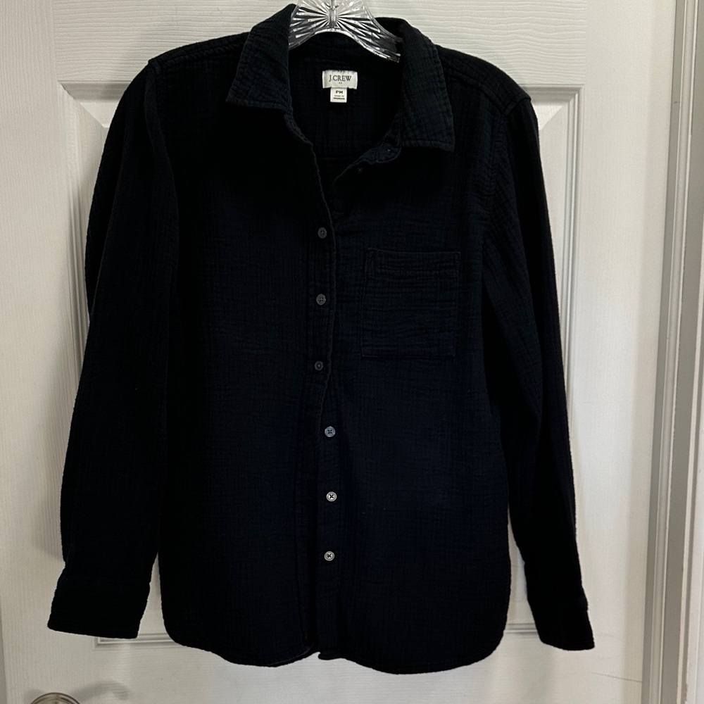 J Crew LS Gauze shirt